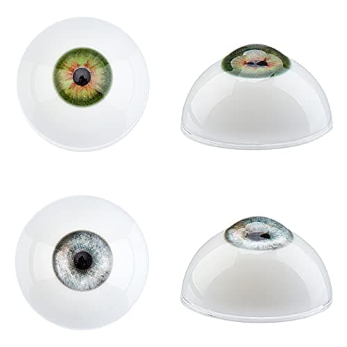 PH PandaHall 2 Pairs 32mm Eyeballs Realistic Human Eyes Large Acrylic Hollow Eyeballs Stuffed Animal Eyeball Bear Eyes for Halloween Party Decor Art Clay Sculptures Props Puppets