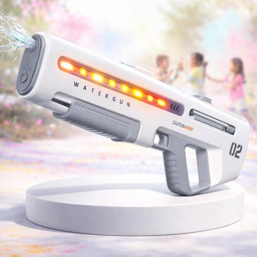 Storio Rechargeable Electric Automatic Holi Pichkari Water Gun Toy for Kids Toys Shooting Water Gun Toy for Kids with Upto 30Ft Range
