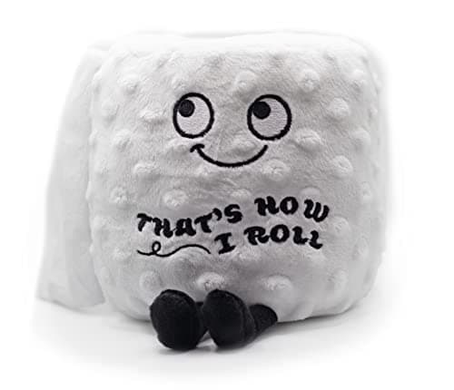 Punchkins Toilet Roll Plushie Thats How I Roll Silly Toilet Paper Plush Cute Sassy Plush Toy for Gifting