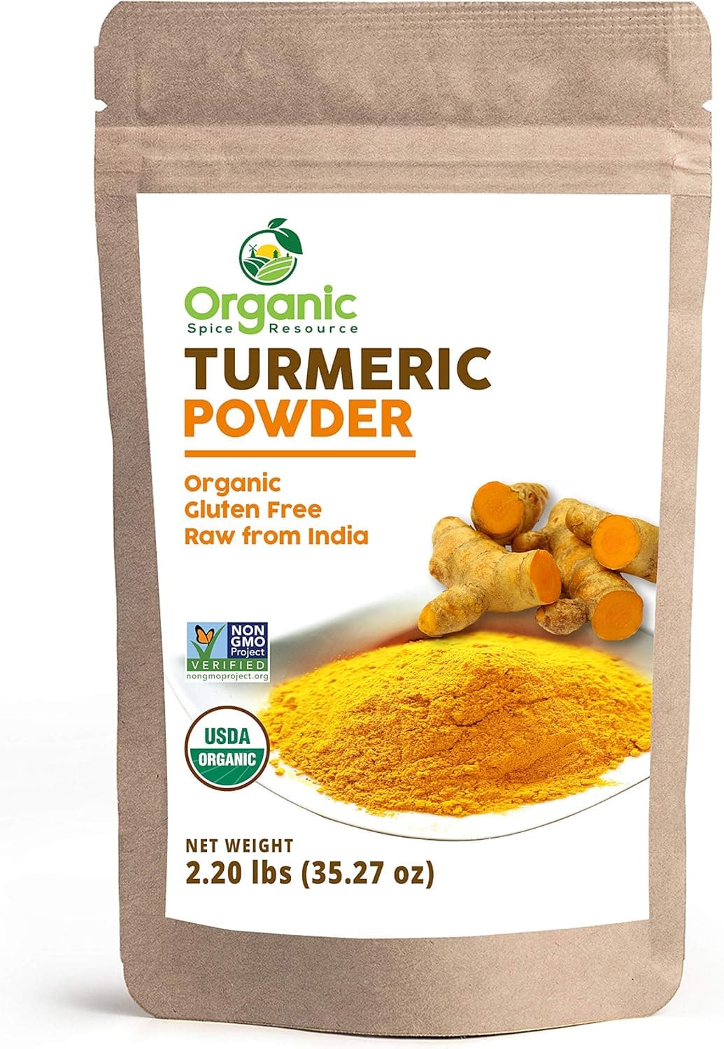 Organic Turmeric Powder with Curcumin - 35.27 Ounce (2.2 lbs) - USDA Organic and Non-GMO