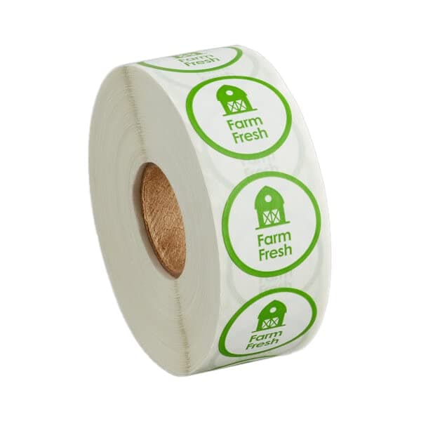 1000 Stickers/Roll Vegan Permanent 1 Inch Label Sticker