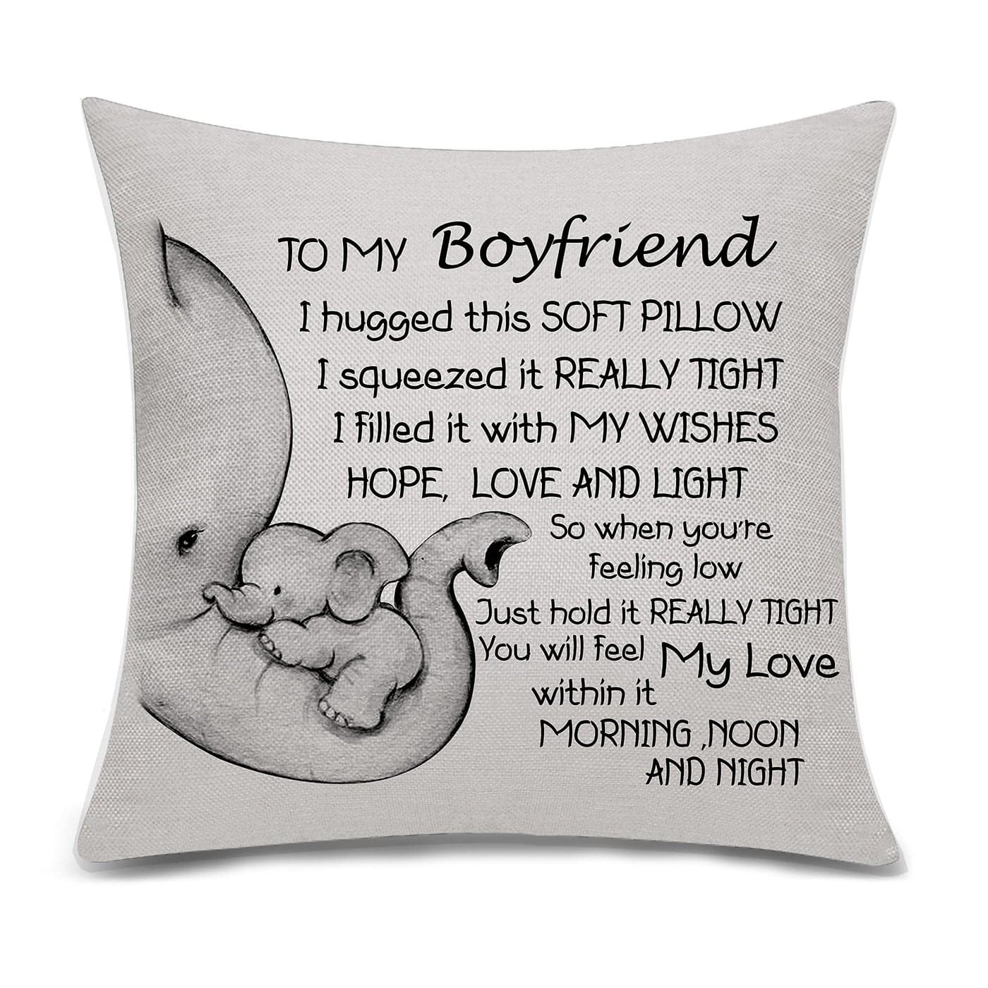Bacmaxom Boyfriend Gifts from Girlfriend Cushion Cover Throw Pillow Cover for Boyfriend Birthday Gifts Valentines Day Gifts boyfriend