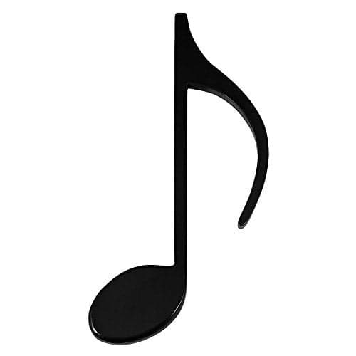 Broadway Gifts 8th Note Glossy Wooden Wall Decoration, Black, 1x4x9