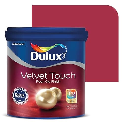 Dulux Velvet Touch Pearl GLO Interior Emulsion Paint (1L, Cherries Jubilee) – Luxurious soft-sheen wall paint, highly durable, washable, rich, intense colors, with 6-year warranty