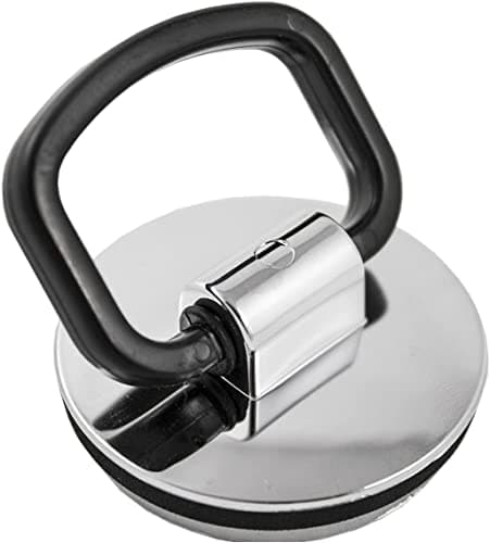Taps2Traps 38mm Bathroom Basin Plug With Large Easy Grip Handle Polished Chrome Effect Plastic With Rubber Seal