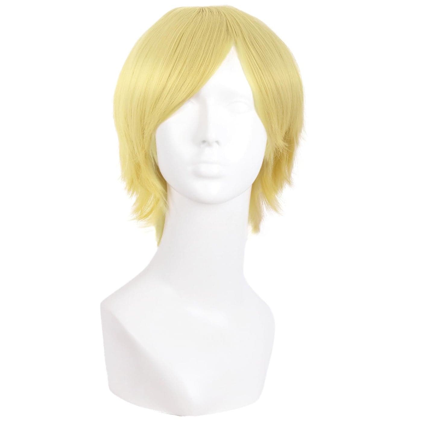 MapofBeauty Fashion Short Straight Cosplay Costume Wig Golden Blonde