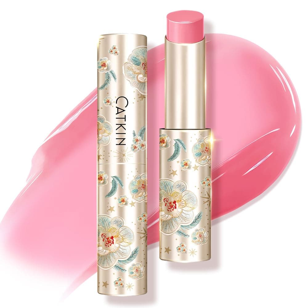 CATKIN Glossy Lip Balm Ultra Hydating Glow Lip Tinted Jelly Plump Melting Balm Shea Butter Repair Soothing For Dry Lips Dewy Finished 012 oz C06 BLOSSOM