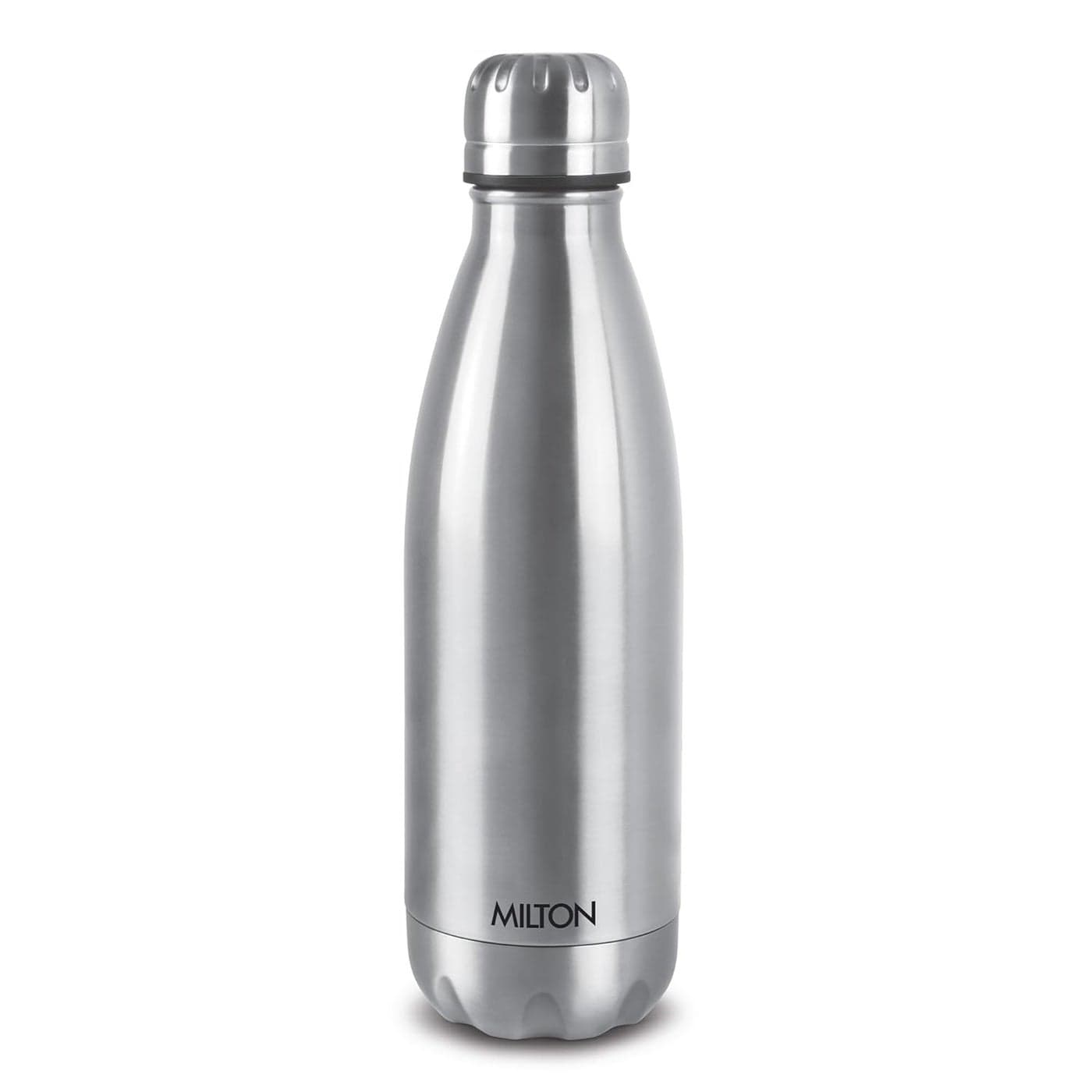 Milton Duo DLX 1000 Thermosteel Bottle, 1000 ml Water Bottles, 24 Hours Hot and Cold, Easy to Carry, Easy Grip, Rust Proof, Tea, Coffee, Office, Travel Bottle, Silver