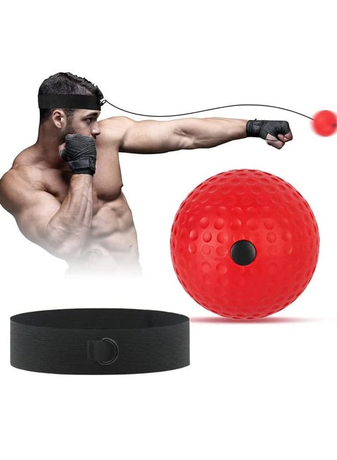 Boxing Reflex Ball Boxing Training Ball Boxing Ball with Headband Speed Training Suitable for Adult Kids Boxing Equipment for Training Hand Eye Coordination and Fitness