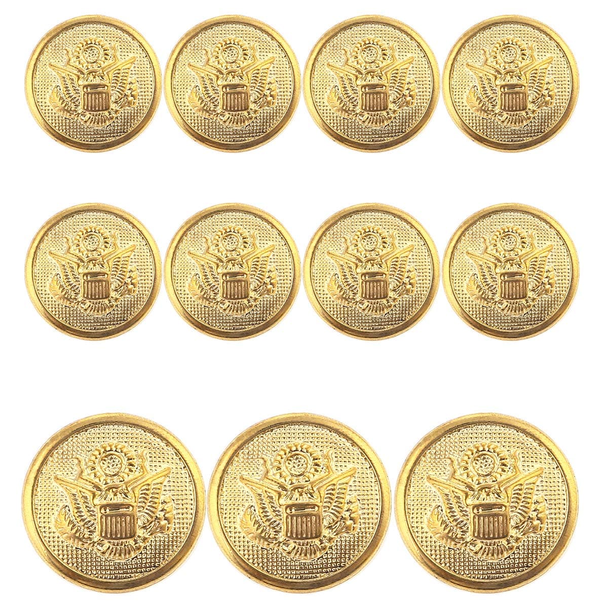 KENDANY 11 Pieces Metal Blazer Button Set Eagle Badge for Blazer Suits Sport Coat Uniform Jacket Gold 15mm 20mm