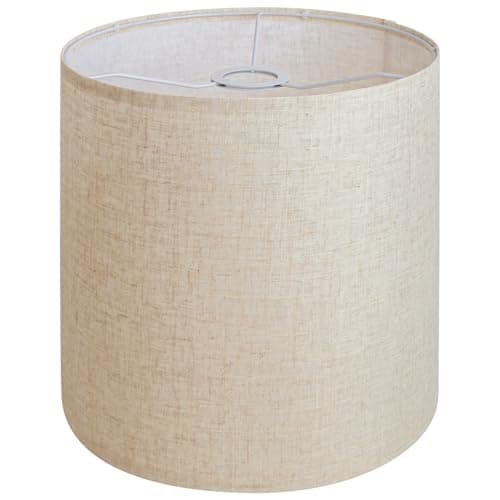 Beige Linen Tall Drum Lampshade 11 Top x 11 Bottom x 12 High Lamp Shade Lamp Shade Replacement for Table and Floor Lamps Pendant LightHandcrafted LampshadeEasy Assembly