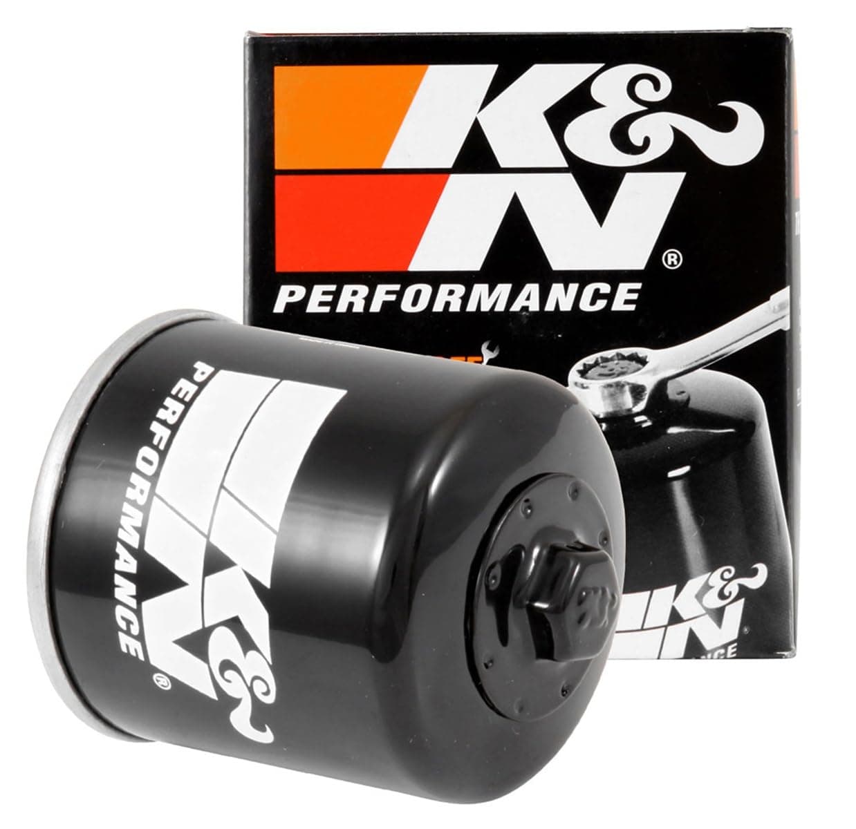 KN Motorcycle Oil Filter High Performance Premium Designed to be used with Synthetic or Conventional Oils Wrench Off Nut Fits Select Ducati Motorcycles KN153