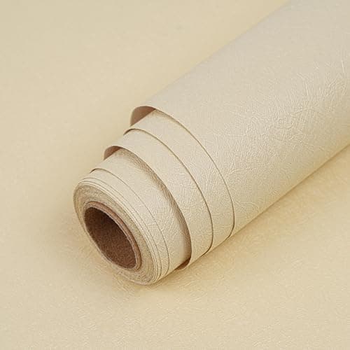 LOVADA Peel and Stick Wallpaper Beige Yellow Silk Wall Paper - 15.7 x 200 Inch Self Adhesive Wallpaper Peel and Stick, Easy to Paste Wall Contact Paper for Stand Liner, Table and Door Makeover Decor