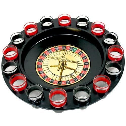 Drinking Roulette Game with Shot Glasses, Casino Style Spin Wheel Party Game, Fun Adult Drinking Game for Parties, Birthday Gift for Friends