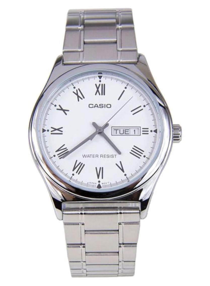 Men Enticer Analog Watch MTP-V006D-7BUDF - 45 mm - Silver