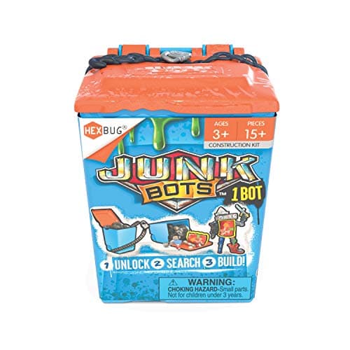 HEXBUG 4806841 JUNKBOTSTrash Bin Assortment KitSurprise Every Box LOL with Boys and GirlsAlien Powered Toys for Kids24 Pieces of Action Construction Figuresfor Ages 5 and Up