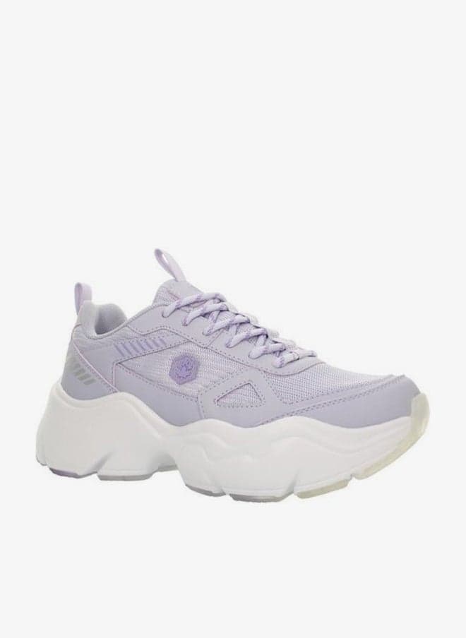 Women ITRU Mesh Textured Lace-Up Sneakers