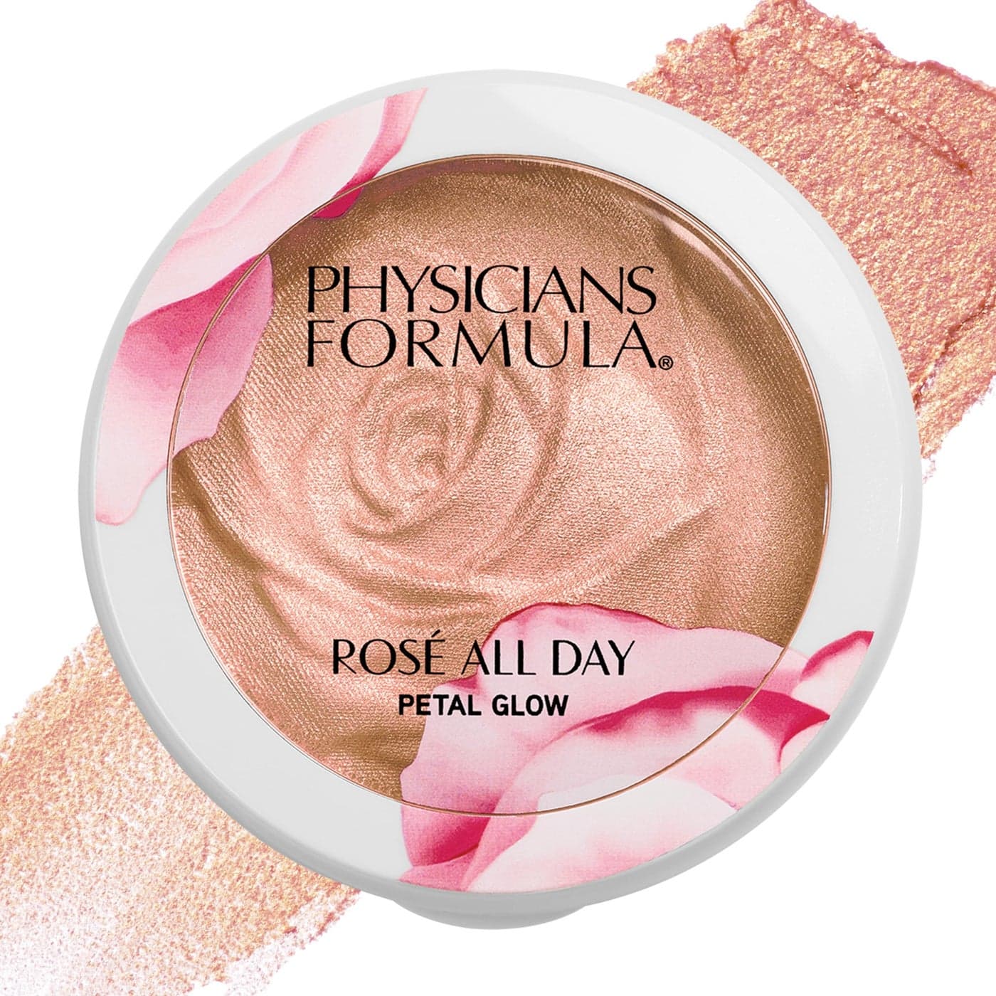 Physicians Formula Ros All Day Highlighter Blush Face Powder Shimmer Petal Glow Pink Soft Petal Dermatologist Tested Clinicially Tested