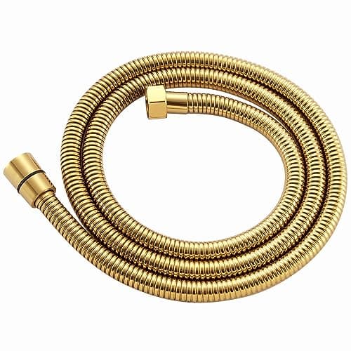 APLusee Titanium Gold Shower Hose, 59-Inch Extra Long Handheld Shower Head Hose Replacement