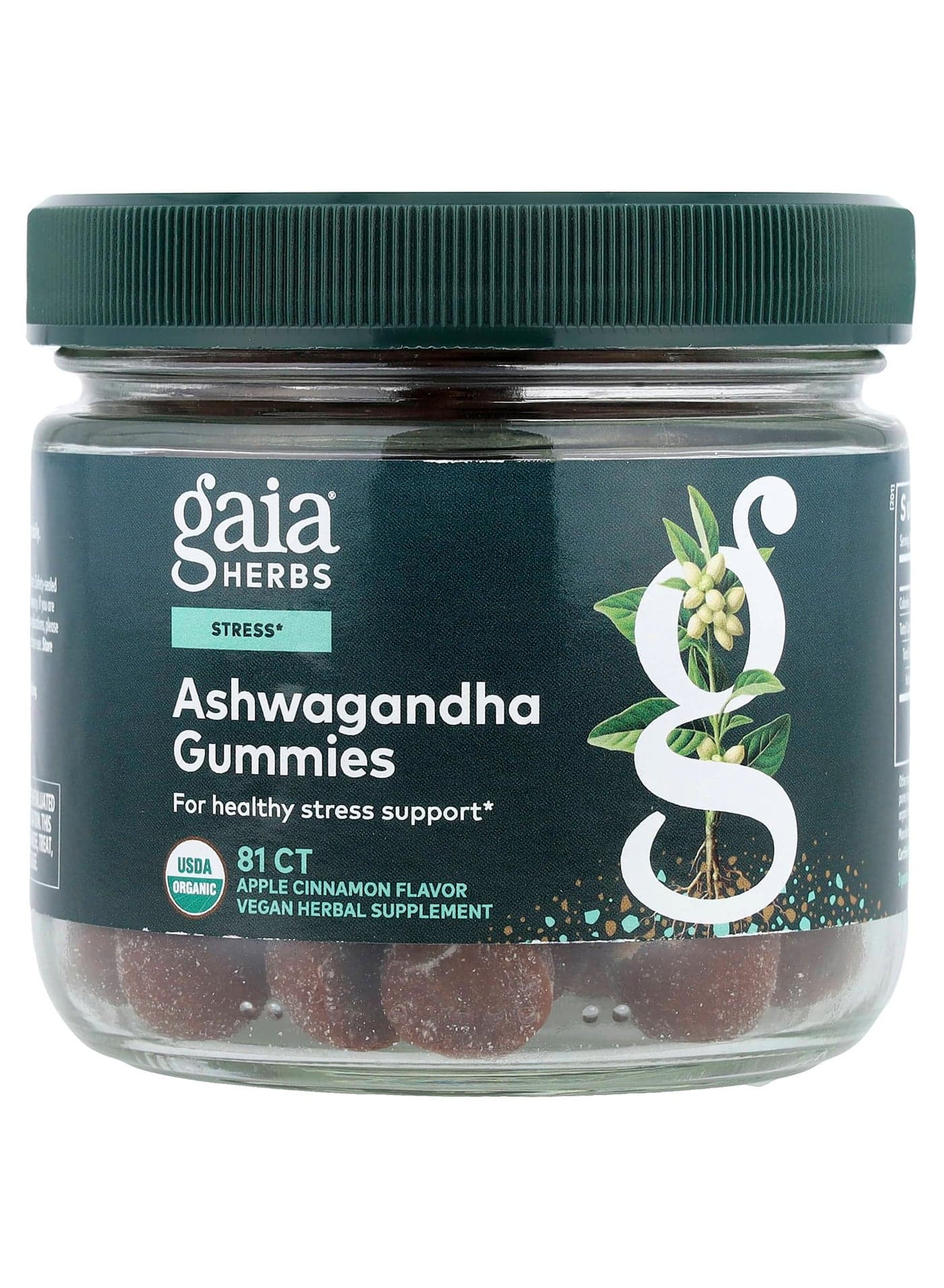 Ashwagandha Gummies, Apple Cinnamon, 81 Count