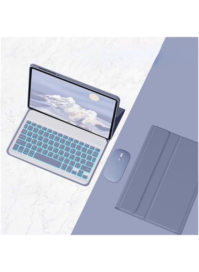 Backlit Keyboard Case Compatible with Lenovo Tab M9 Case 9 inch Released 2023, Detachable Wireless Keyboard Slim Leather Smart Cover with Mouse
