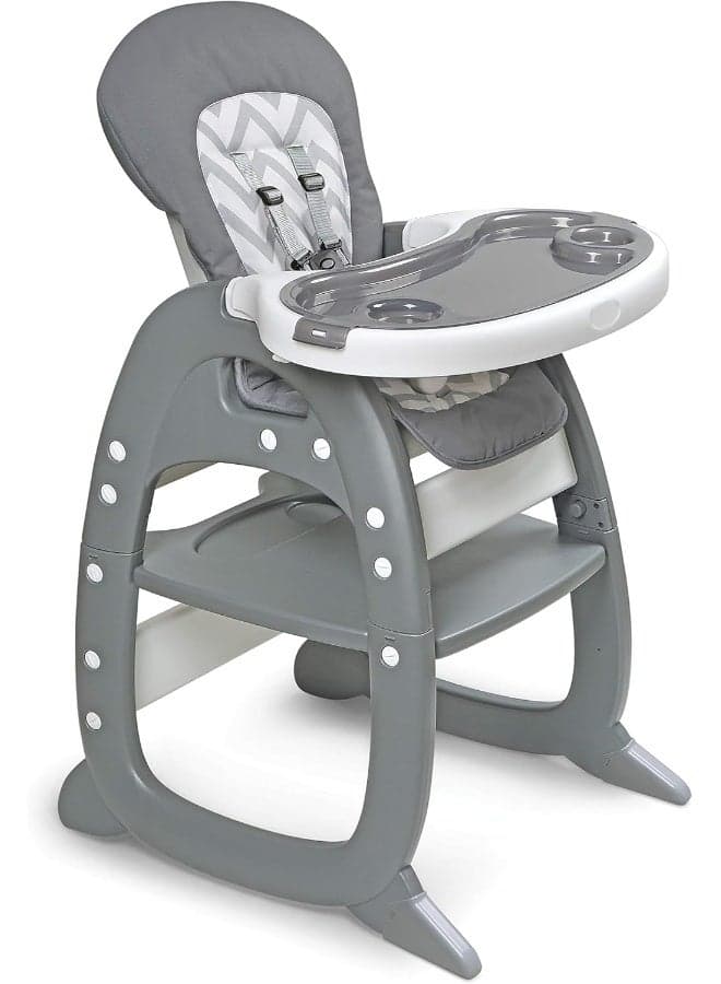Badger Basket Envee II Baby High Chair with Toddler Playtable and Chair Conversion