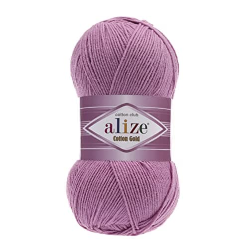 55 Cotton 45 Acrylic Alize Cotton Gold Yarn 1 SkeinBall 100 gr 360 yds 98 Pink