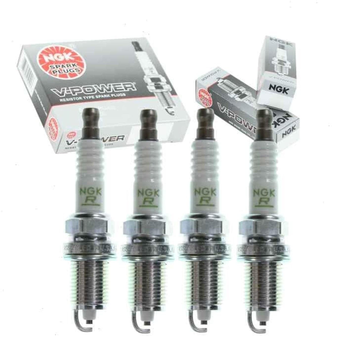 4 pc NGK VPower Spark Plugs compatible with Chrysler 200 24L L4 20112014