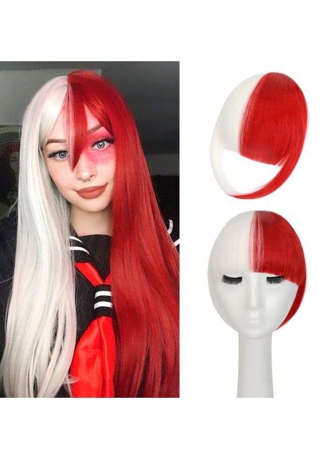 Clip in Bangs, French Bangs Hair Clip, Fake Bangs for Women | Fringe with Temples Hairpieces Natural Curved Hair Extensions for Daily Wear