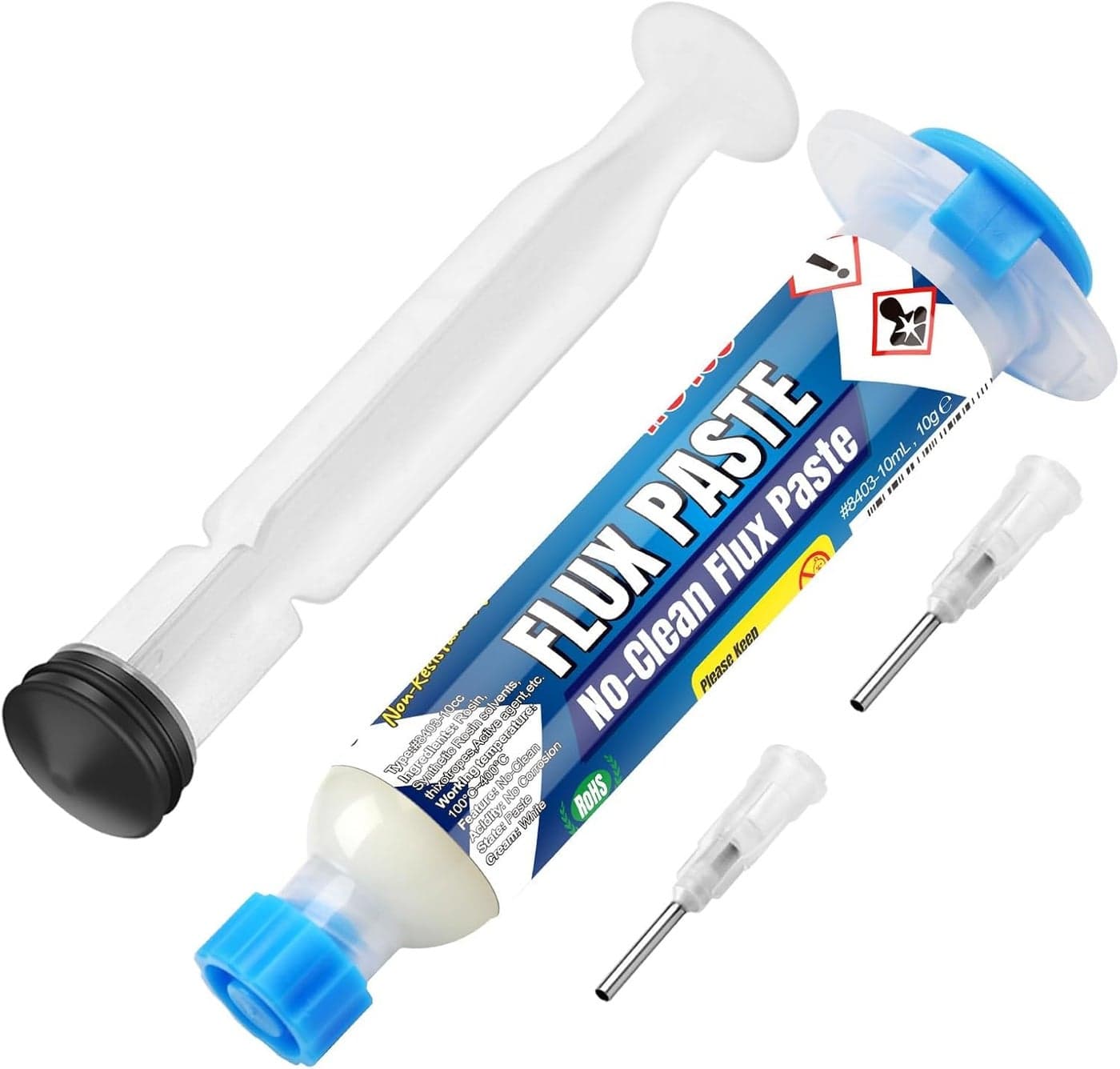 SCHOFIC UV-559 No-clean Halogen-free Soldering Flux Paste for Electronics, BGA Repair, 10mL Syringe