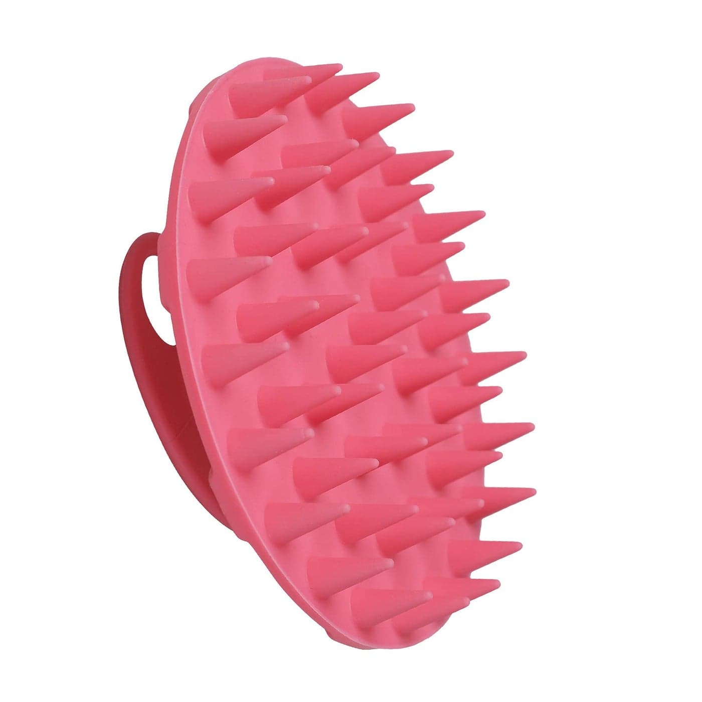 INNERNEED Scalp Massager Shampoo Brush Wet Dry Manual Scalp Care Head Scrubber Hair Washing Soft Silicone Bristles for Hair Growth Dandruff Removal Comfortable for All Hair Types Pink