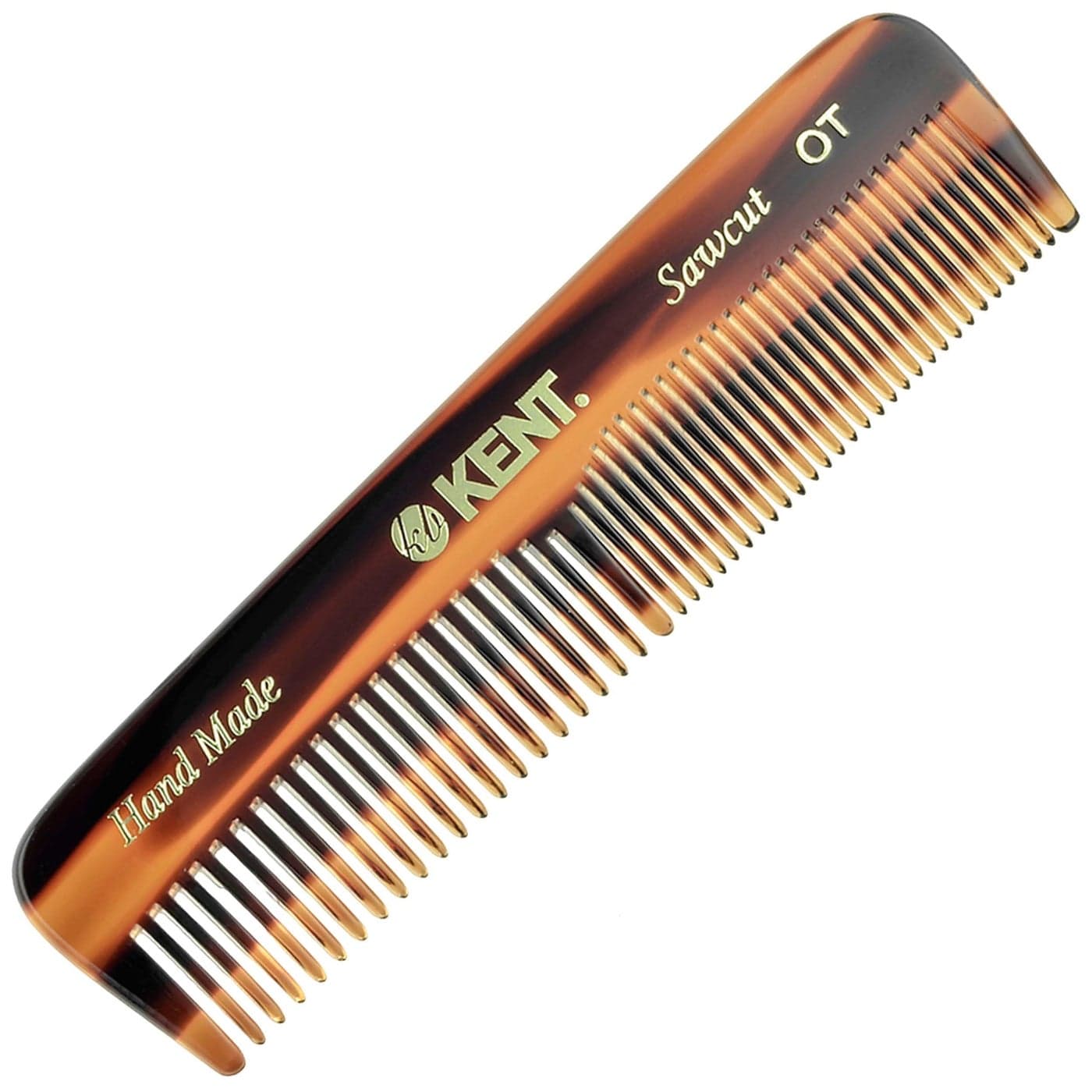 Kent A OT Double Tooth Hair Pocket Comb Small Fine Wide Tooth Comb For Hair Beard and Mustache Coarse Fine Hair Grooming Comb for Men Women and Kids Saw Cut Hand Polished Handmade in England
