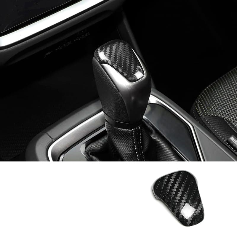 suupar Real Carbon Fiber Gear Shift Knob Cover Trim for Subaru Crosstrek 2024 2025 2026Forester 2025 2026Outback 2025 2026 for Subaru Accessories 2025 2026 Black
