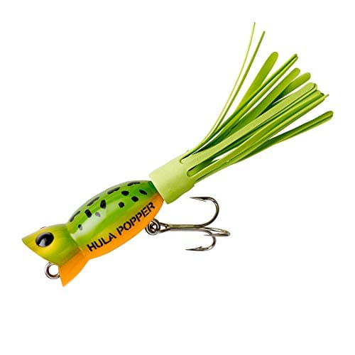 Arbogast Hula Popper Topwater Fishing Lure, Frog Yellow Belly, G730 (1 1/4 in, 3/16 oz)