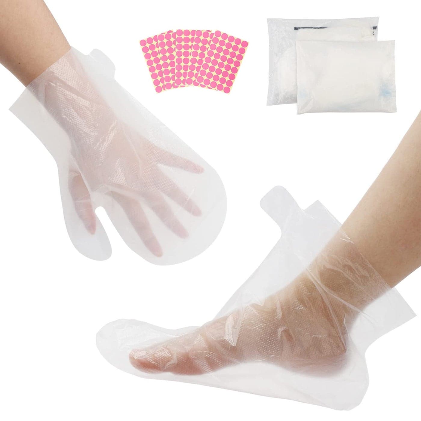 Segbeauty Paraffin Wax Liners 200pcs Larger and Thicker Plastic Hand and Foot Bags Plastic Paraffin Bath Mitt Glove and Sock Liners Paraffin Wax Mitts for Wax TreatMent Paraffin Machine