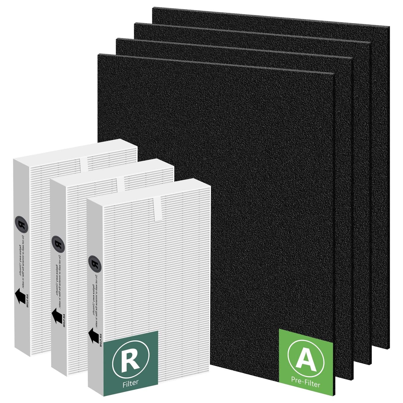 HPA300 HEPA Filter Replacement for Honeywell Air Purifiers HPA300 Series HPA300 HPA304 HPA8350 HPA300VP HPA3300b HPA5300 Replace HRFR3 3 HEPA R and 4 Pre Filters A HRFAP1