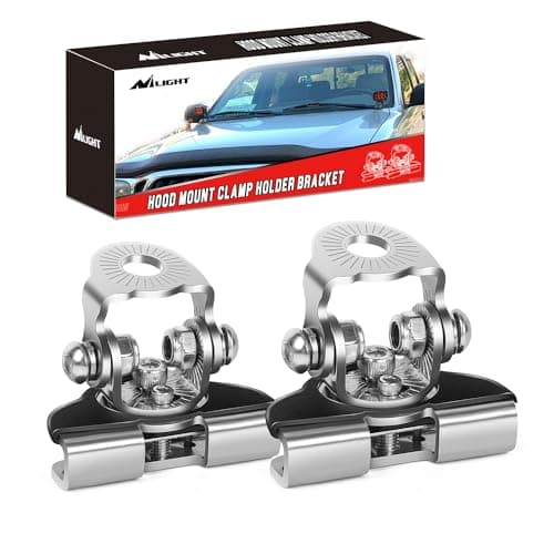 Nilight LED Light Bar Mounting Bracket 2PCS Universal Adjustable Pillar Hood Work Lamp Mount Clamp Holder for Off-Road Truck SUV