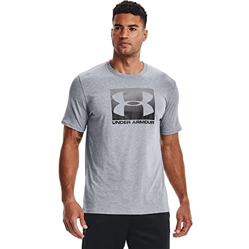 Under Armour Men's Boxed Sportstyle Short-Sleeve T-Shirt, Steel Light Heather (035)/Black, X-Small