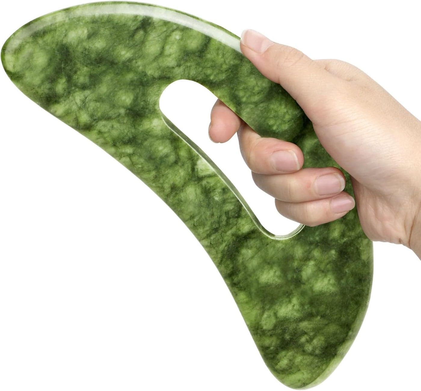 Large Jade Stone Gua Sha Massage Tool Scraping Tool for Lymphatic Drainage Body Sculpting for Muscle Scraping Cellulite Reduction