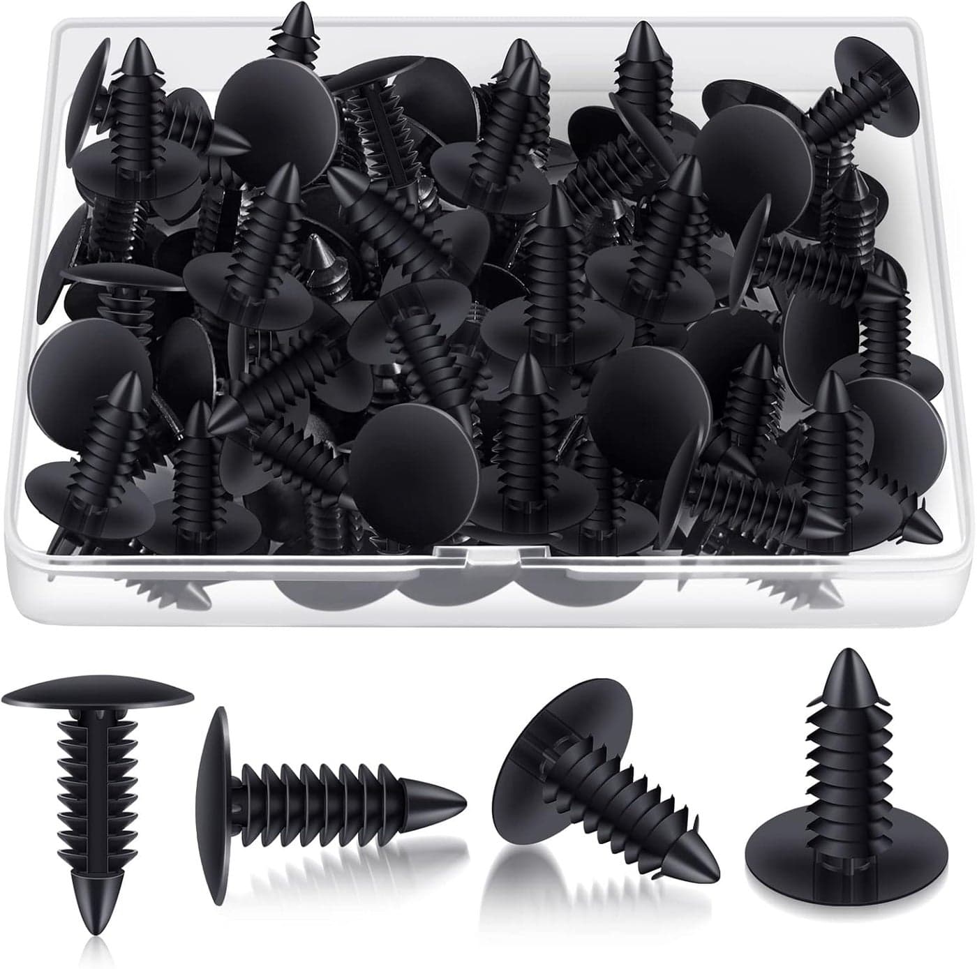 100 Pieces Patio Strapping Rivets Fasteners 34 Length Medium Multi Gauge Rivet for Patio Lawn Chair Webbing Repair Strap for Outdoor Furniture Lounge 14 Inch Hole Black
