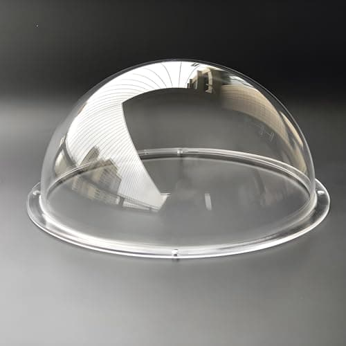 UQISOVI 8 Inch 200mm Diameter Clear Crystal Dome Acrylic Cover, Transparent Camera Replacement Plastic Plexi Glass Lens Cap Dustproof Security Camera Dome Cover, Pet Dog Fence Window Skylight Window