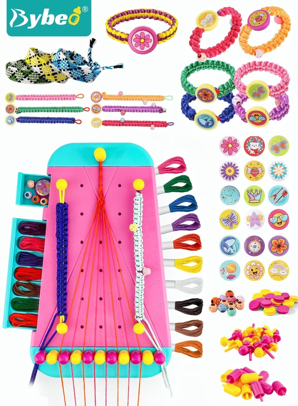 Bracelet Making Kit for Girls, Kids Charm Bracelets Kit, DIY Jewelry Toy, 112PCS Bracelet Necklace Gift Kit, DIY Arts and Crafts Gifts Toys for Kids 6+ Years