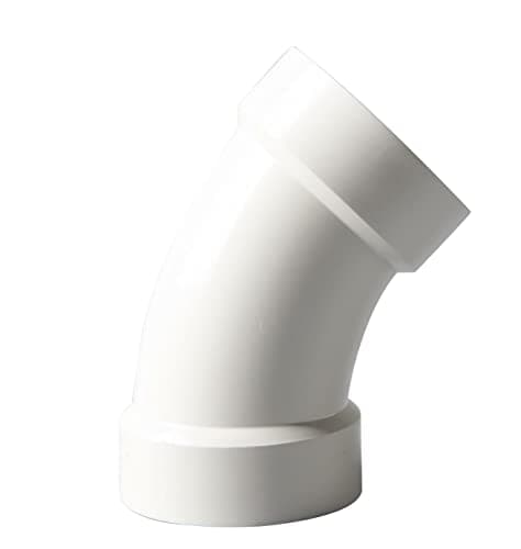 Rainbow Dream 4 Inch DWV 45 Degree PVC Pipe Elbow - 1pc, White