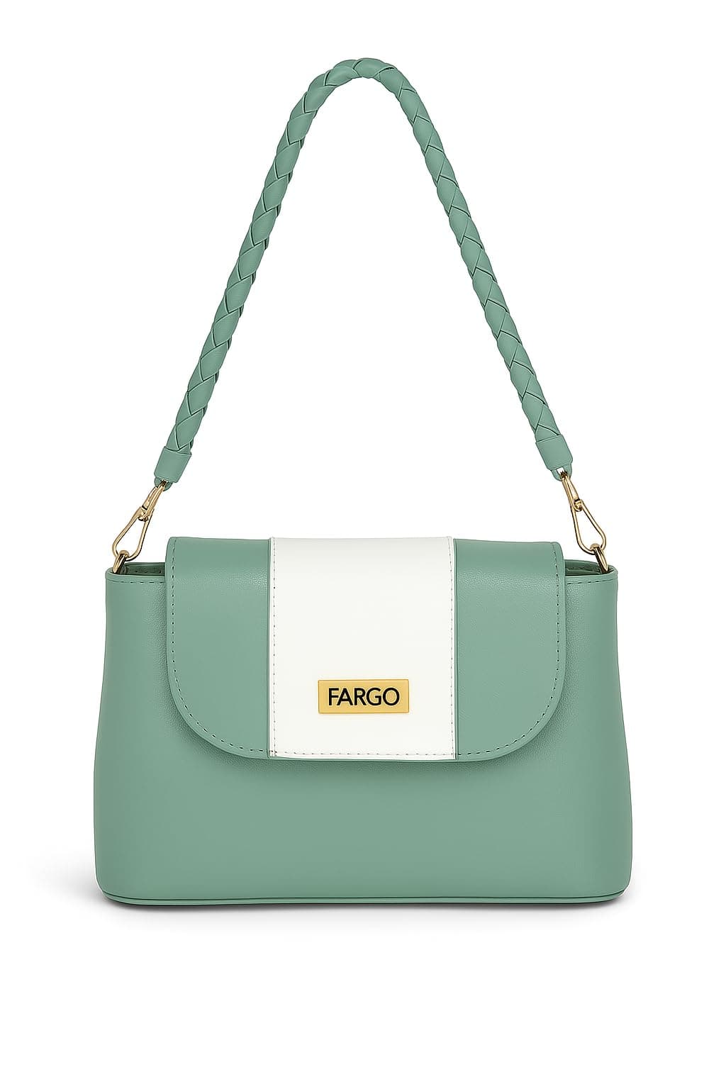 Fargo PU Women's White Strip Sling Bag (Green)