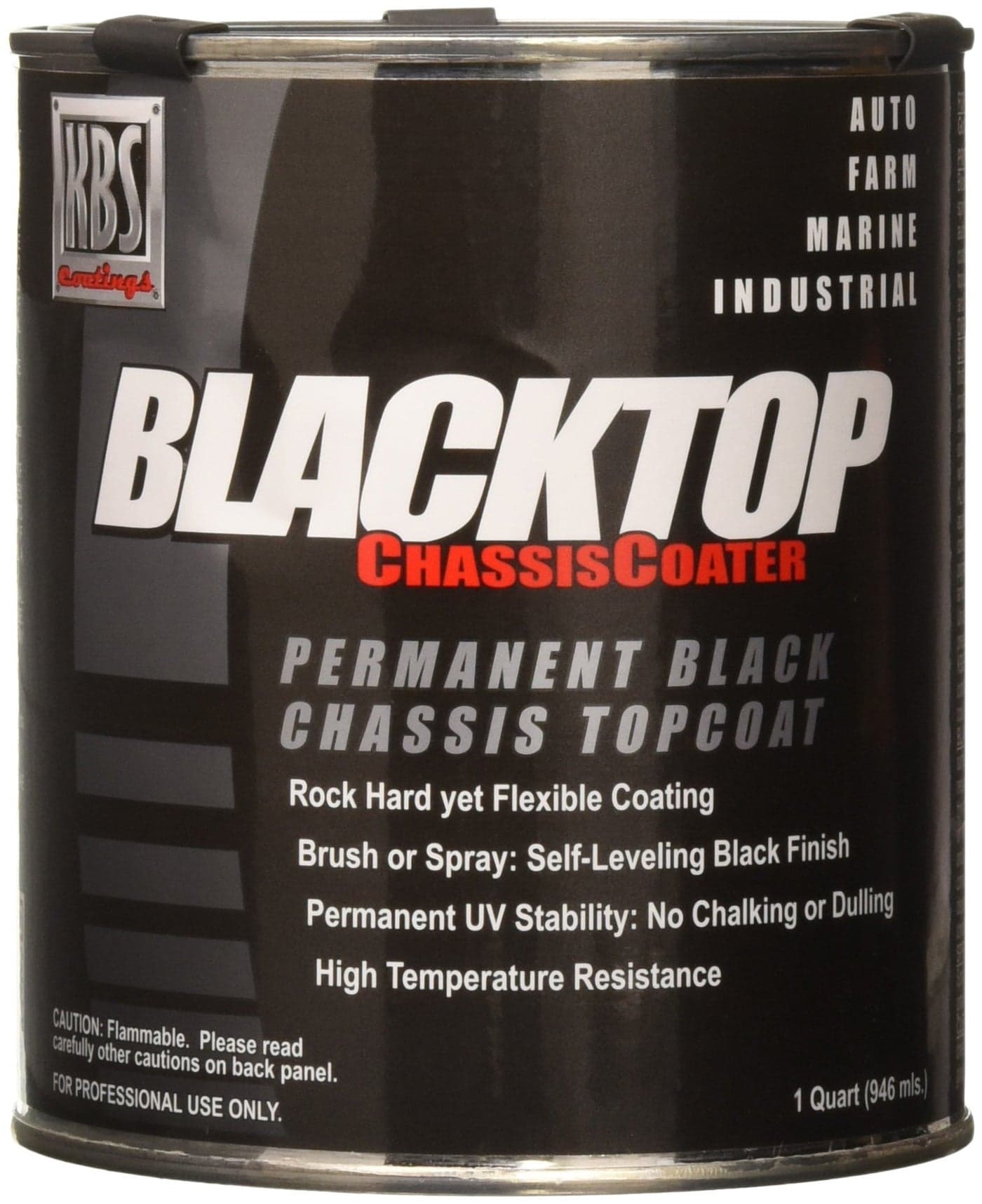 KBS Coatings 8401 Gloss Black BlackTop Chassis Paint 1 Quart