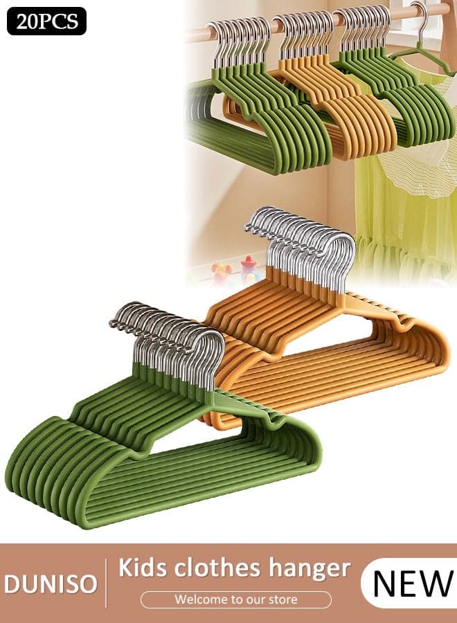 Baby Clothes Hangers, 20 Pack Kids Hangers, Baby Toddler Kids Hangers No Trace Clothes Hanger for Newborn to Teenagers Children Clothes, Sturdy&Durable Clothes Hangers