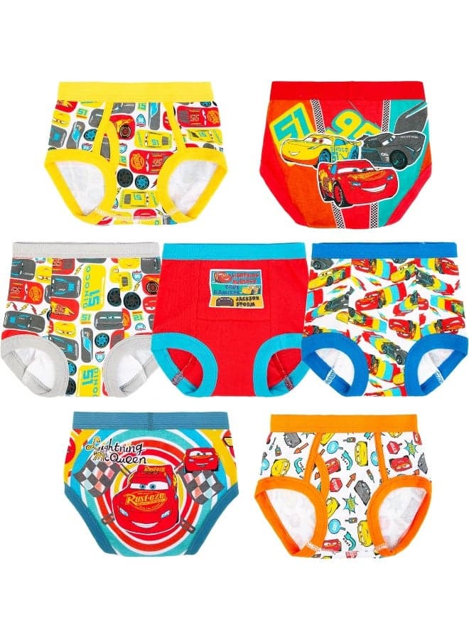Disney boys Cars 3pk Training Pants & 4pk Briefs Underwear (pack of 7)