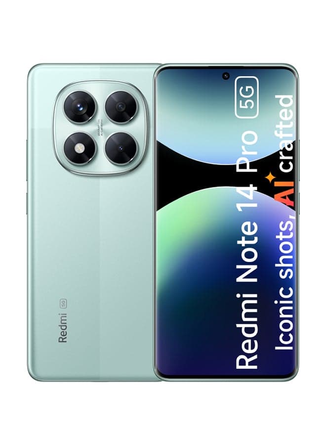 Redmi Note 14 Pro 5G Dual SIM Coral Green 8GB RAM 256GB - Global Version