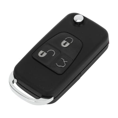 X AUTOHAUX Key Shell Case Keyless Entry Remote Key Fob Replacement Case for Mercedes-Benz ML320 1998-2003 for Mercedes-Benz ML430 1999-2001 3 Buttons