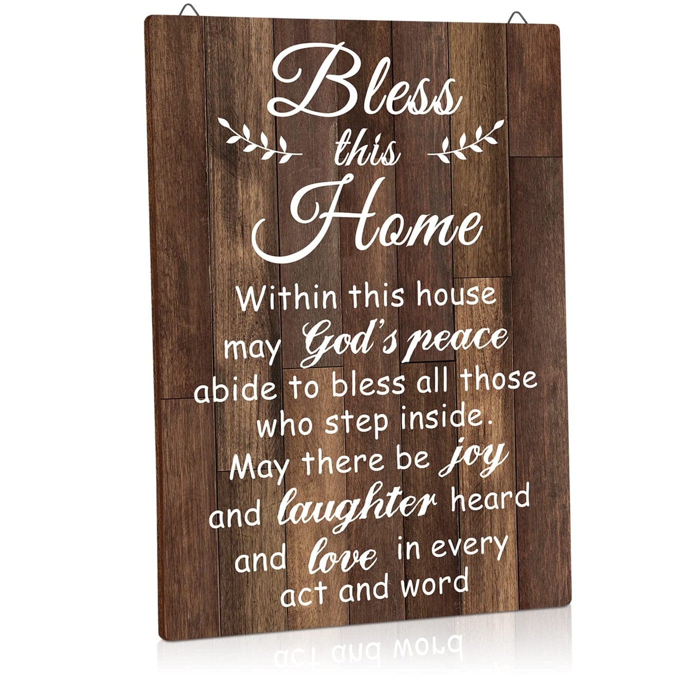 Yalikop House Warming Gifts New Home Bless This Home Wall Decor House Blessing Plaque Farmhouse Entryway Sign Wood Rustic Sign for Living Room Bedroom Homeowner Gift Decor138 x 11 InchesBrown